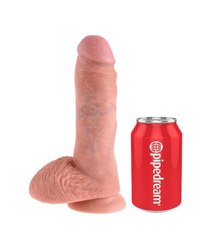 Atrévete shop - CONSOLADOR REALÍSTICO CON TESTICULOS KING COCK 20 CM
