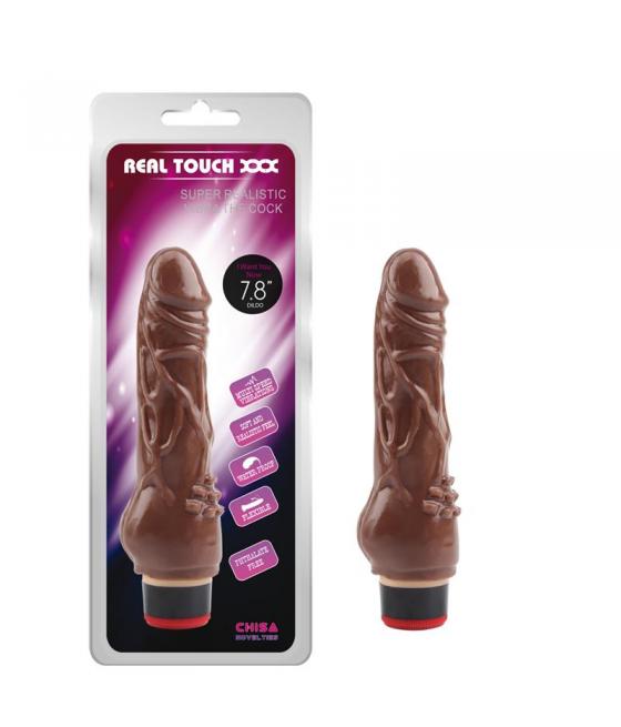 VIBRADOR T-SKIN 19 CM. MARRON