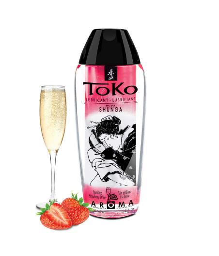 LUBRICANTE SHUNGA TOKO SABOR FRESAS CON CAVA 165ML.