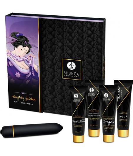 KIT SHUNGA ACEITES Y CREMAS CON JUGUETE GEISHA PÍCARA