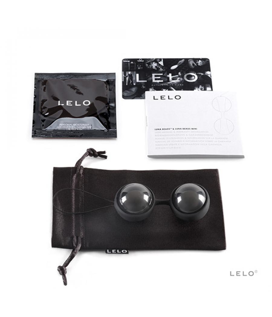 LELO BOLAS CHINAS SILICONA LUNA BEADS NOIR NEGRO 2,9 CM