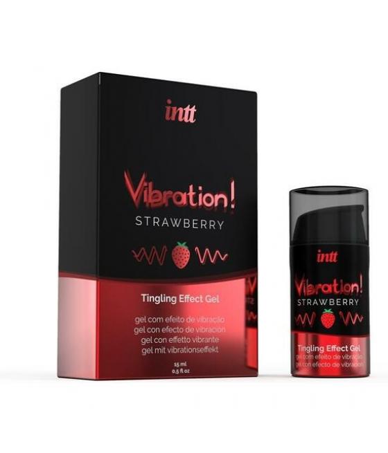 Atrévete shop - GEL CON VIBRACIÓN FRESA 15 ML