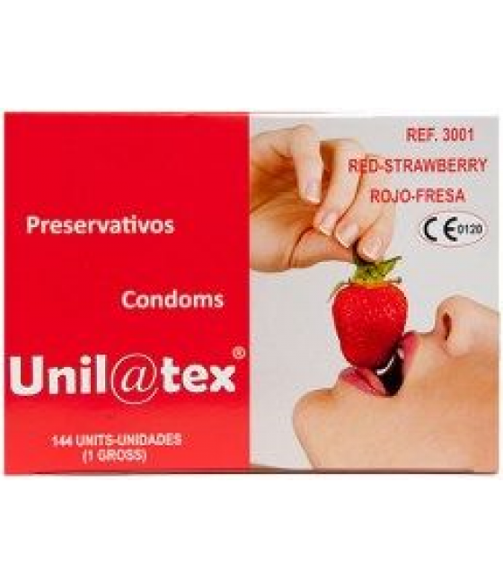 PRESERVATIVOS UNILATEX FRESA A GRANEL - 10 UNIDADES