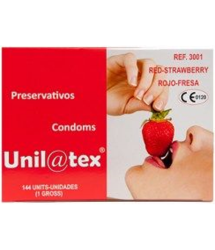 PRESERVATIVOS UNILATEX FRESA A GRANEL - 10 UNIDADES