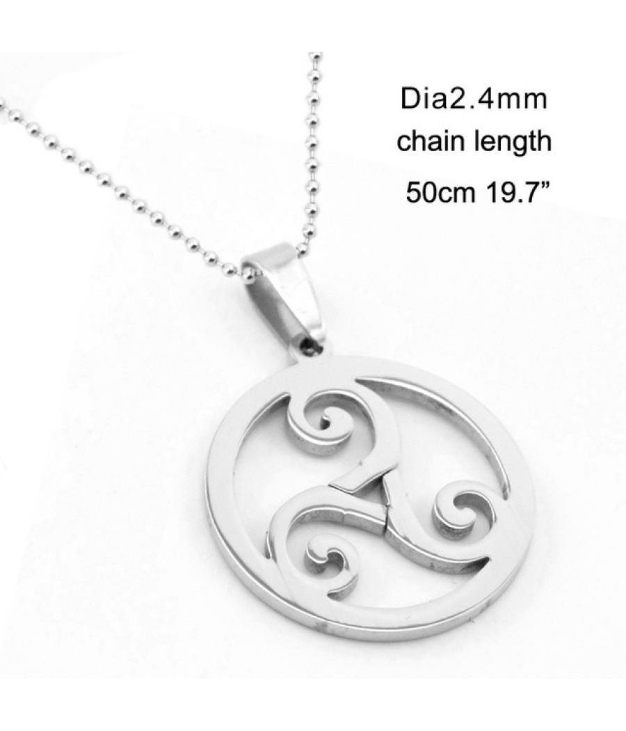 TRISKEL CON ARO Y CADENA