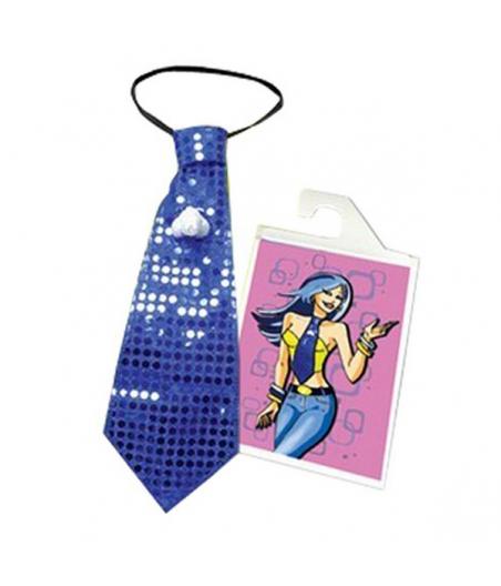 CORBATA LENTEJUELAS PITO AZUL