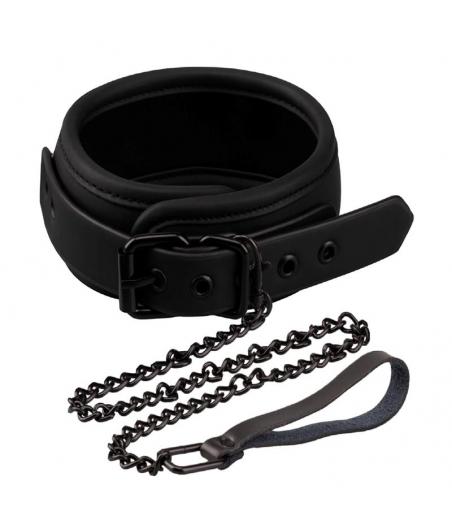 COLLAR AJUSTABLE CON CORREA CUERO VEGANO