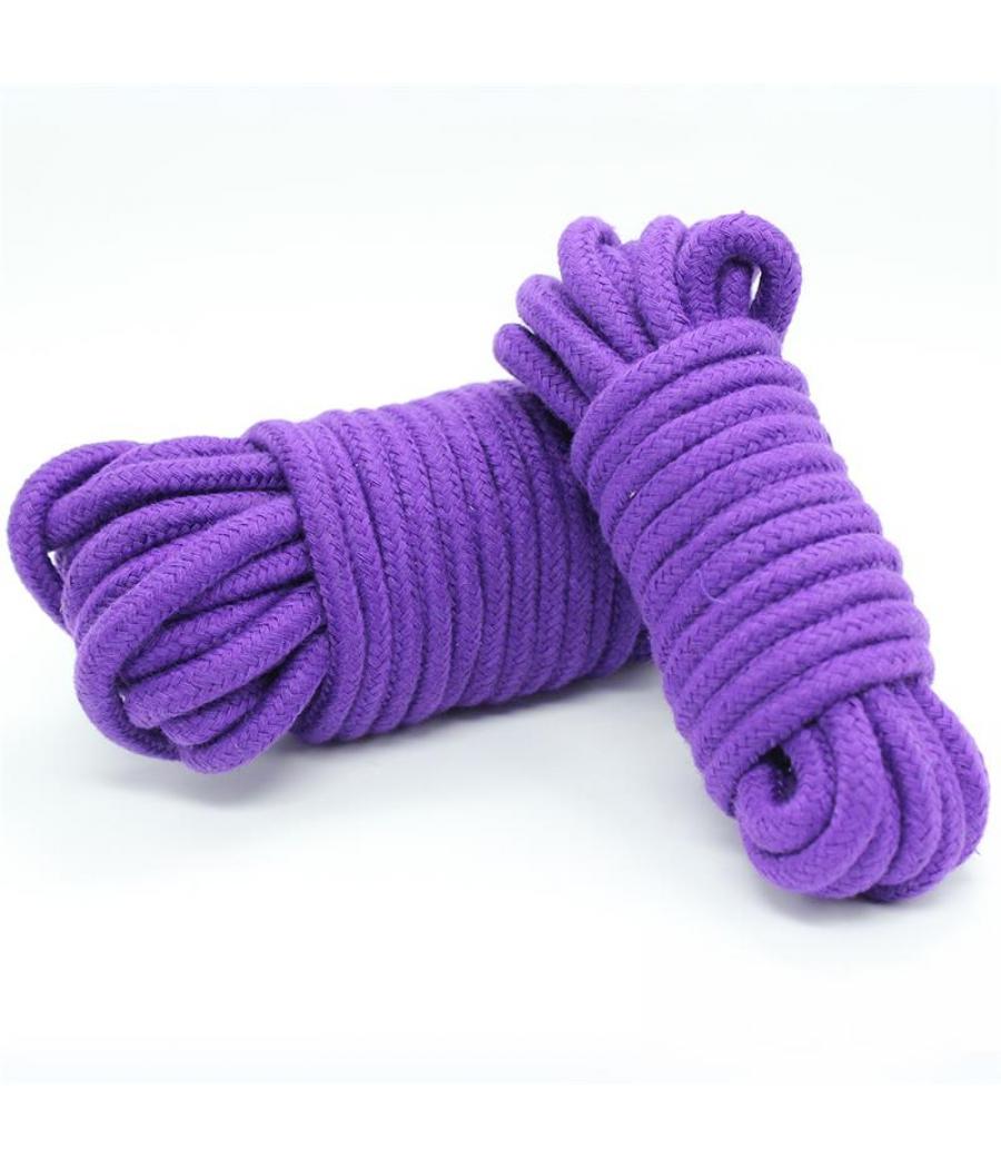 CUERDA DE BONDAGE DE ALGODÓN 10 M. PÚRPURA