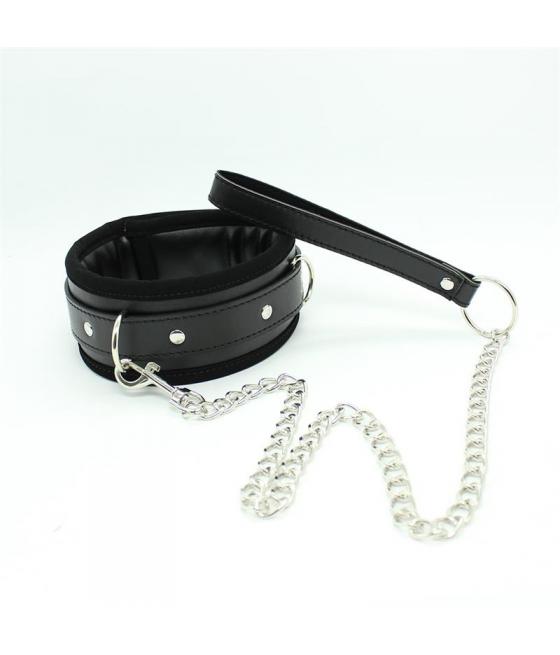 COLLAR CON CORREA INTERIOR ACOLCHADO - NEGRO