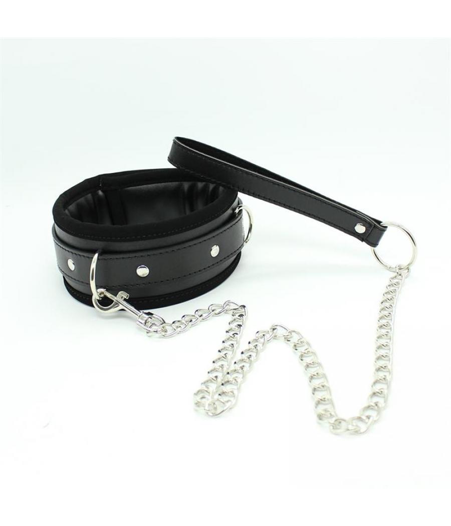 COLLAR CON CORREA INTERIOR ACOLCHADO - NEGRO