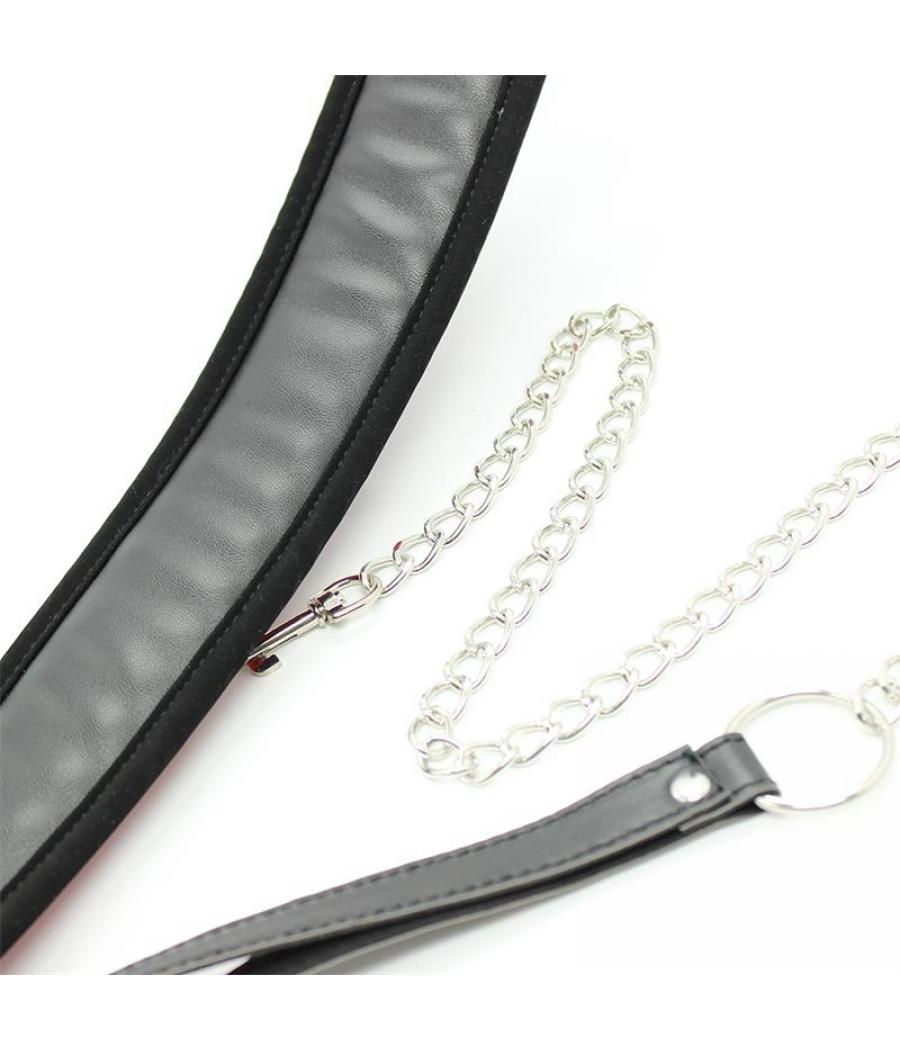 COLLAR CON CORREA INTERIOR ACOLCHADO - NEGRO