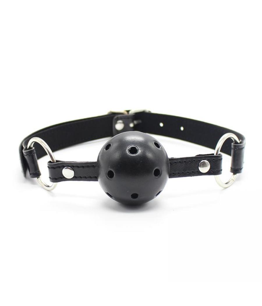MORDAZA BOLA TRANSPIRABLE NEGRO