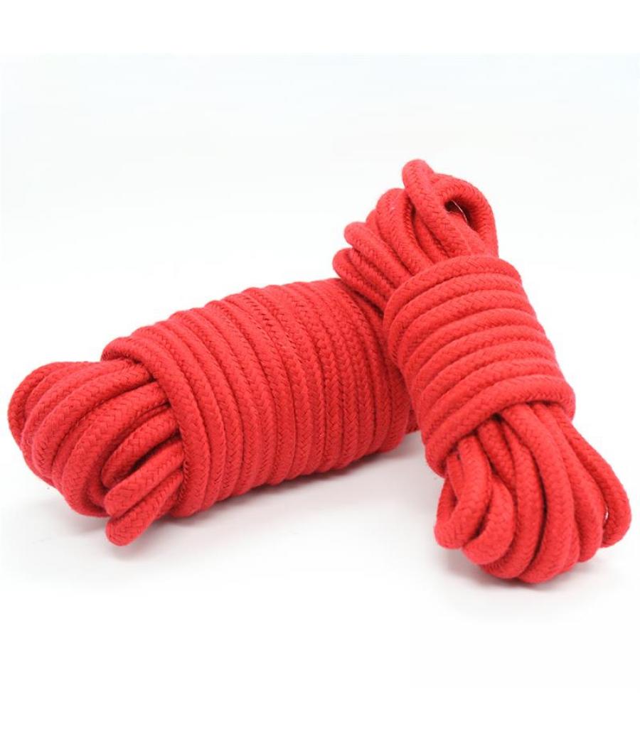 CUERDA DE BONDAGE DE ALGODÓN 10 M. ROJO
