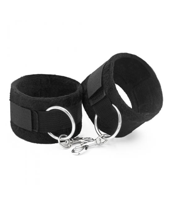 ESPOSAS DE VELCRO, CON CADENA DE 40CM EXTRA NEGRAS