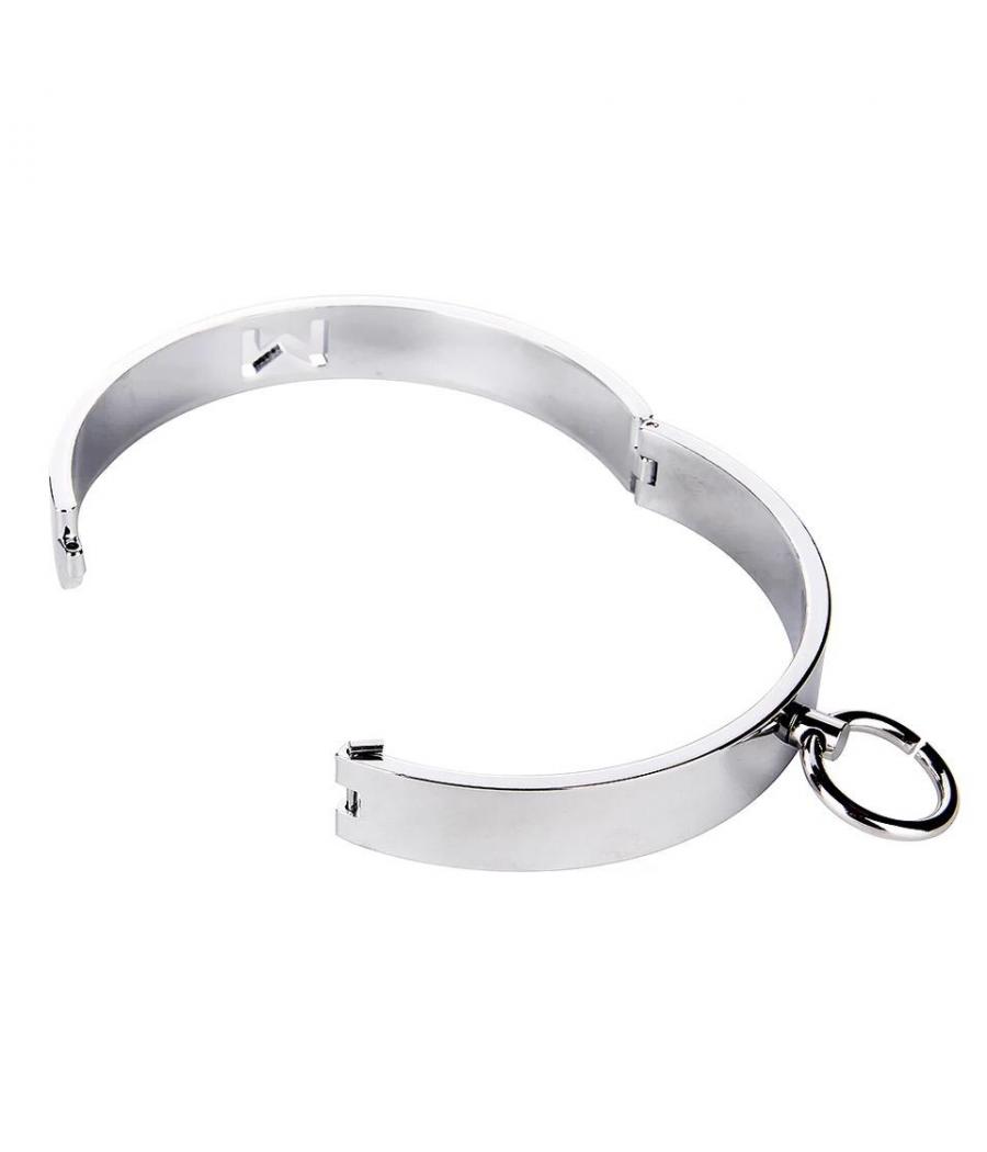COLLAR DE SUMISION BDSM DE ACERO INOXIDABLE CON ARO atreveteshop
