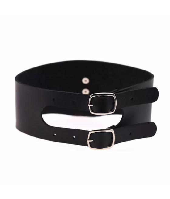 COLLAR ANCHO DOBLE ROJO BDSM