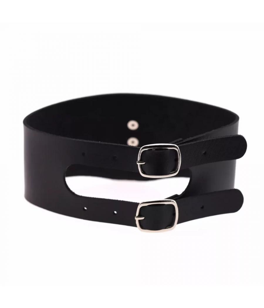 COLLAR ANCHO DOBLE ROJO BDSM