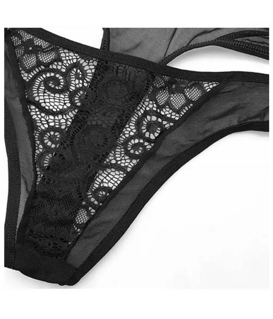 TANGA OSAKA NEGRO CON ENCAJE S/M