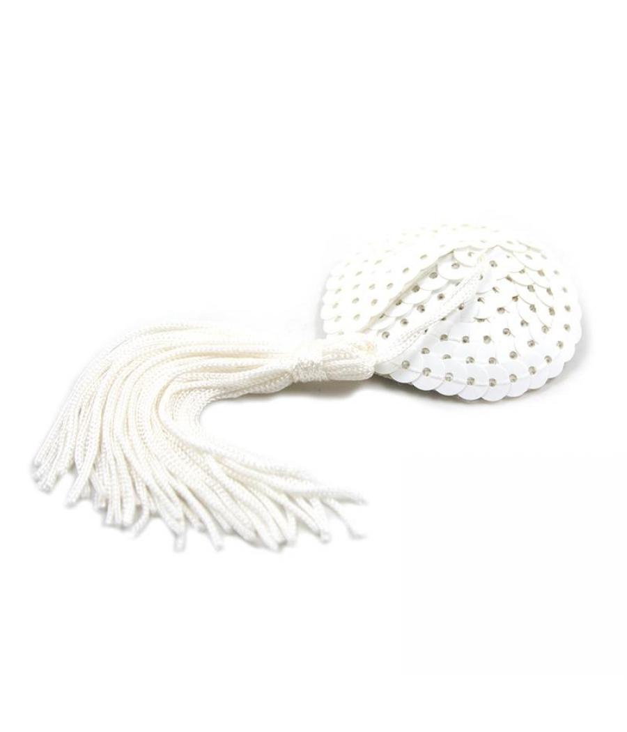 PEZONERAS BLANCAS CON LENTEJUELAS