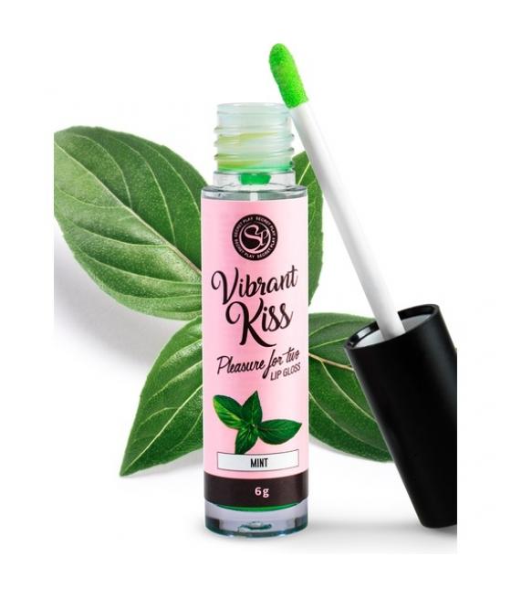 GEL CON VIBRACIÓN LIP GLOSS KISS - MENTA
