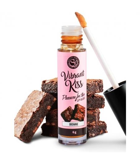 ESPECIAL SEXO ORAL CON VIBRACIÓN LIP GLOSS KISS - BROWNIE