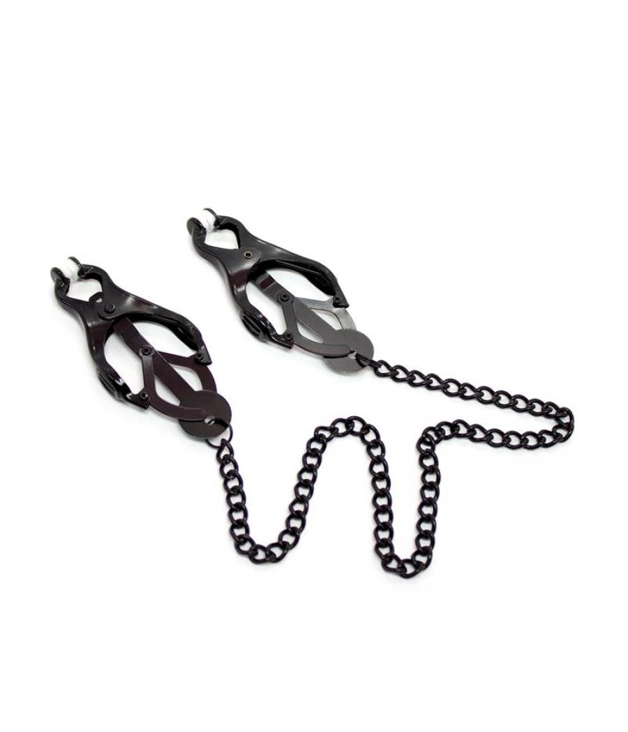 PINZAS JAPONESAS PARA PEZONES CON CADENA BONDAGE PLAY