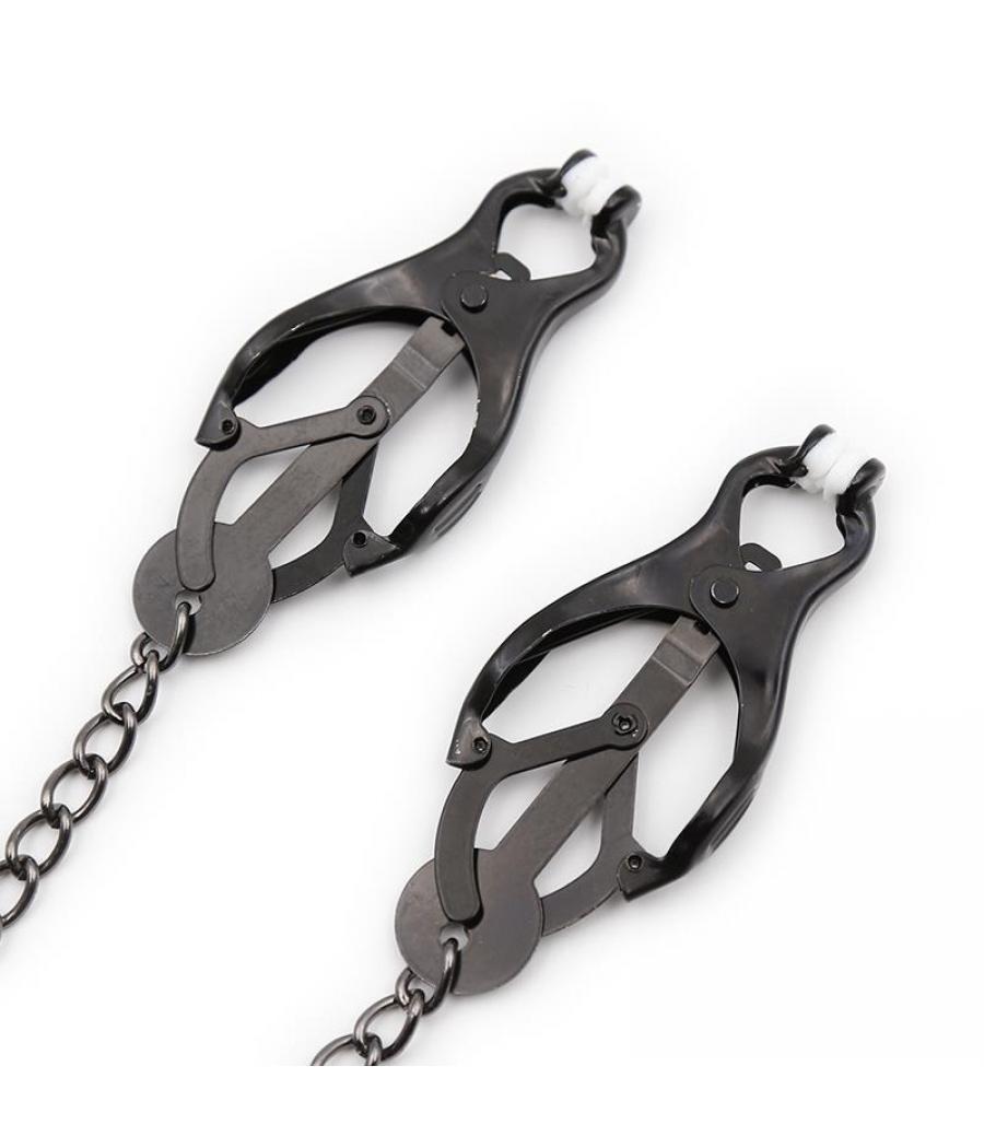 PINZAS JAPONESAS PARA PEZONES CON CADENA BONDAGE PLAY