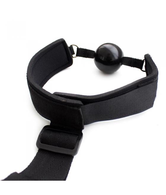 MORDAZA CON RESTRICCIONES NEGRO EN Y