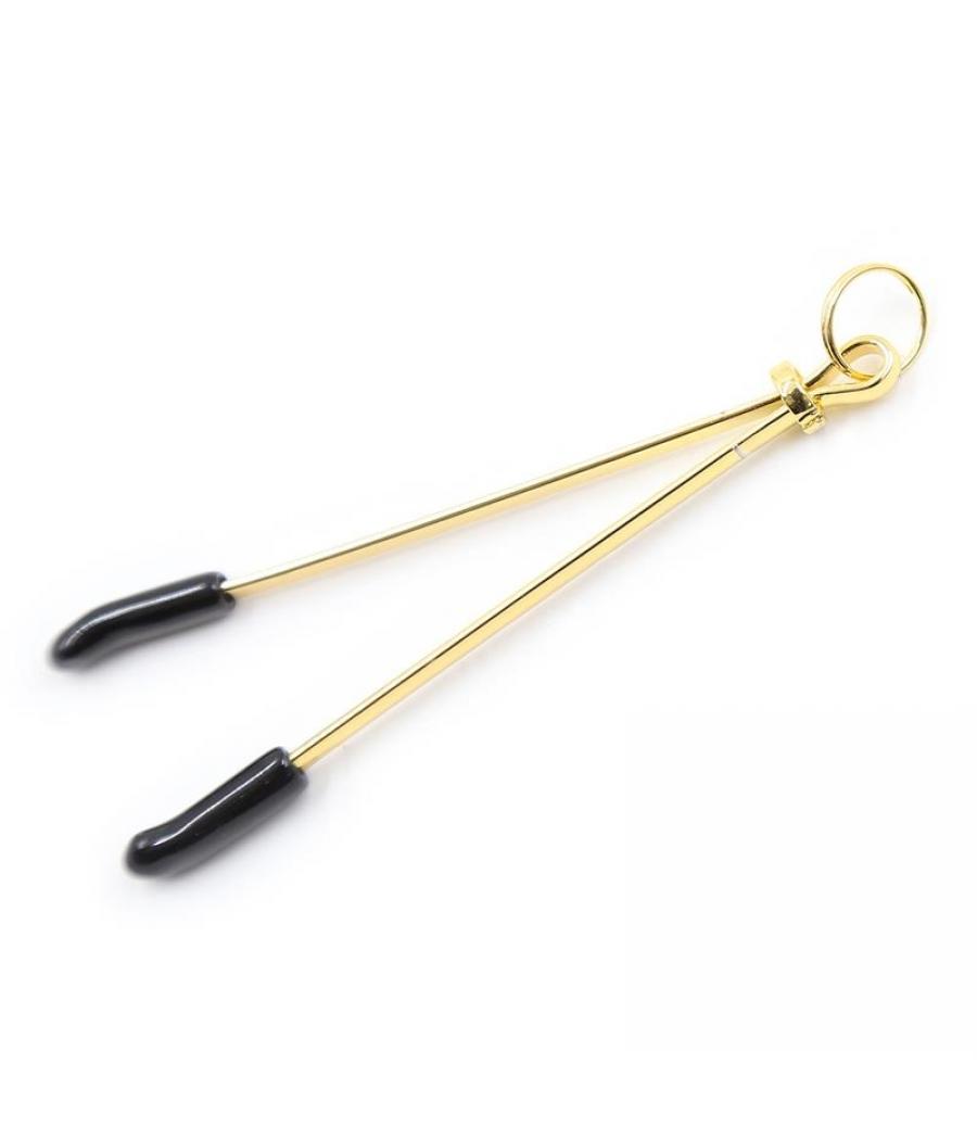 PINZAS PARA PEZONES METAL NEGRO/DORADO