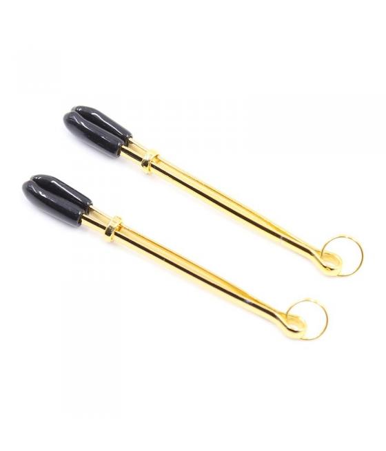 PINZAS PARA PEZONES METAL NEGRO/DORADO