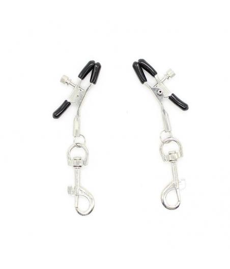 PINZAS PARA PEZONES METAL CON MOSQUETON