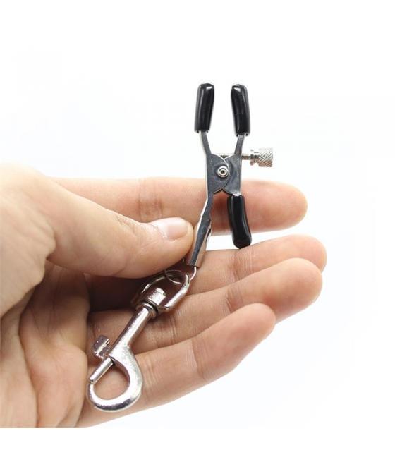 PINZAS PARA PEZONES METAL CON MOSQUETON