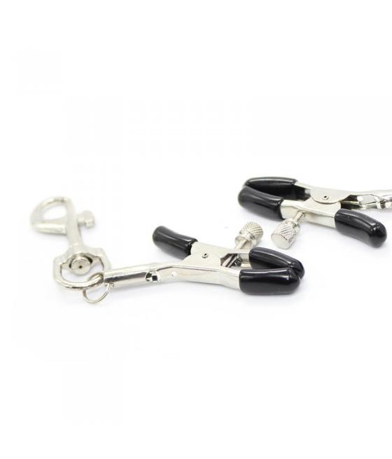 PINZAS PARA PEZONES METAL CON MOSQUETON