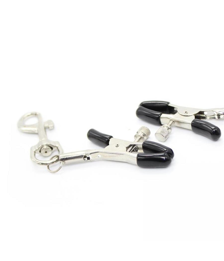 PINZAS PARA PEZONES METAL CON MOSQUETON