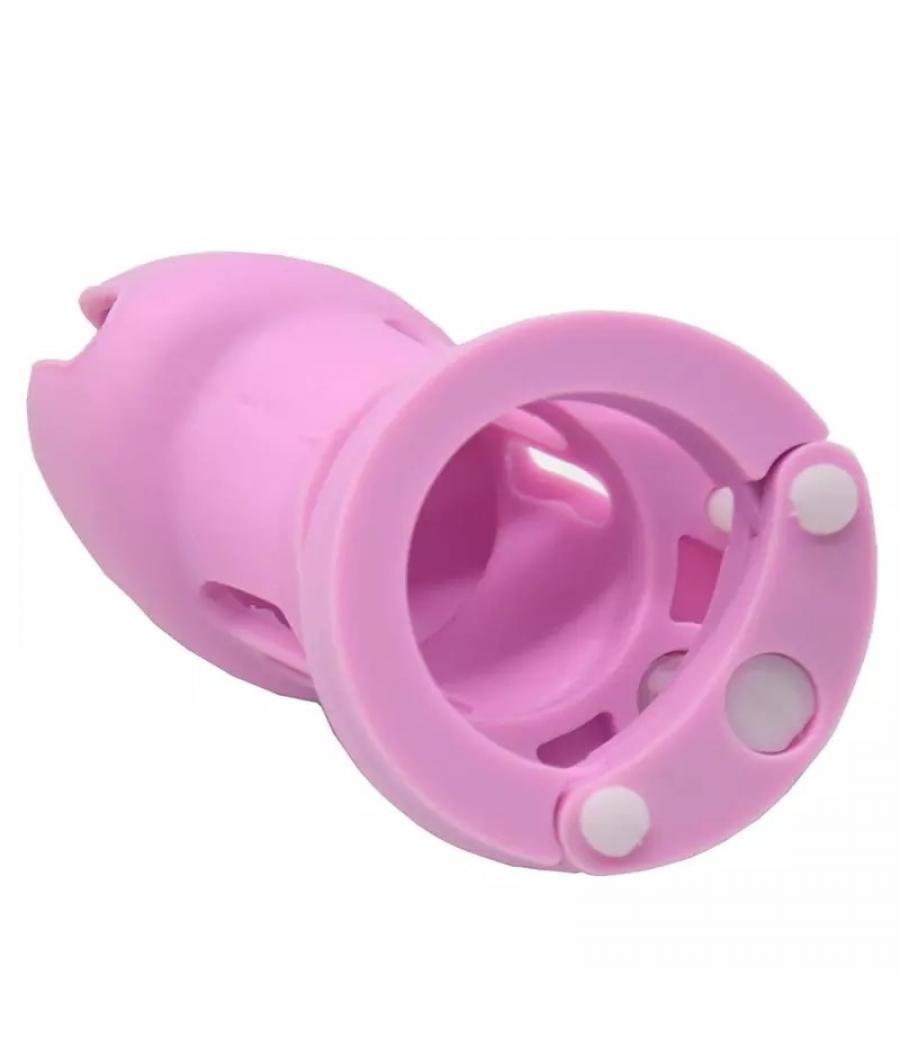 Atrévete shop - JAULA CASTIDAD GRANDE DE SILICONA - ROSA