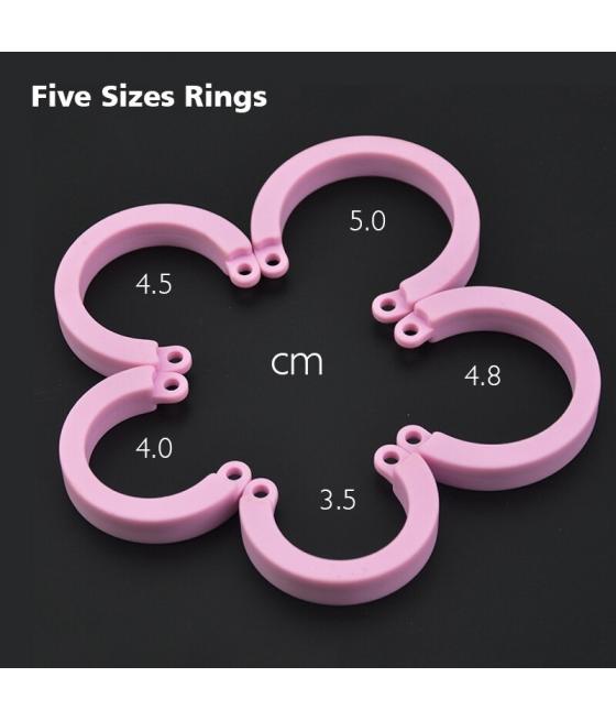 Atrévete shop - JAULA CASTIDAD GRANDE DE SILICONA - ROSA