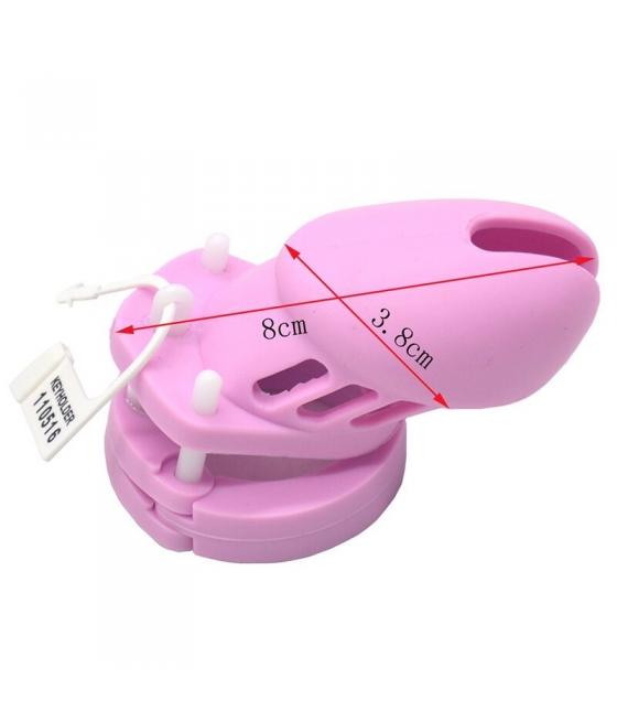 Atrévete shop - JAULA CASTIDAD PEQUEÑA DE SILICONA - ROSA