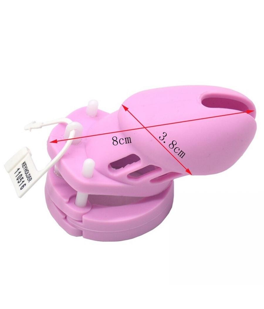 Atrévete shop - JAULA CASTIDAD PEQUEÑA DE SILICONA - ROSA