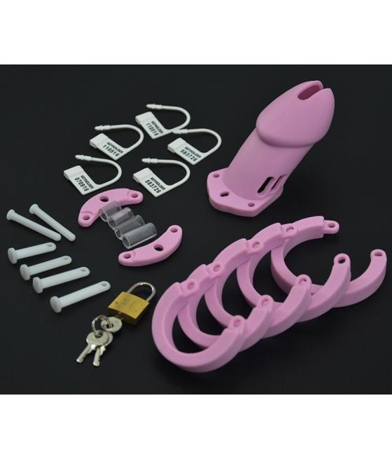 Atrévete shop - JAULA CASTIDAD PEQUEÑA DE SILICONA - ROSA