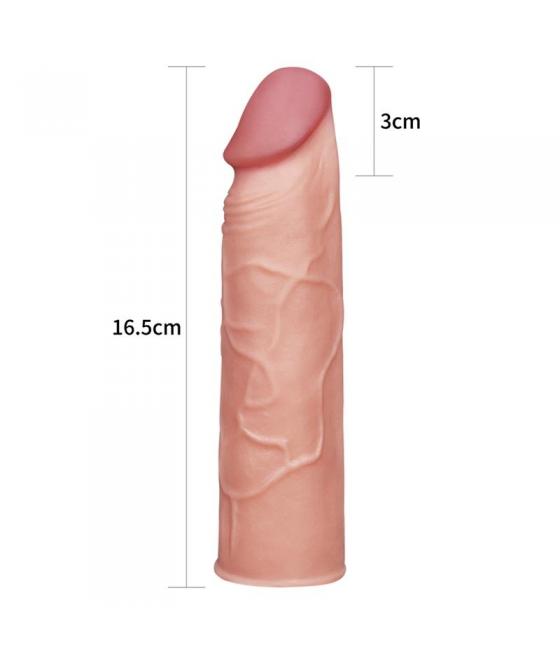 EXTENSION Y FUNDA PARA EL PENE REALISTA - 17,5 CM