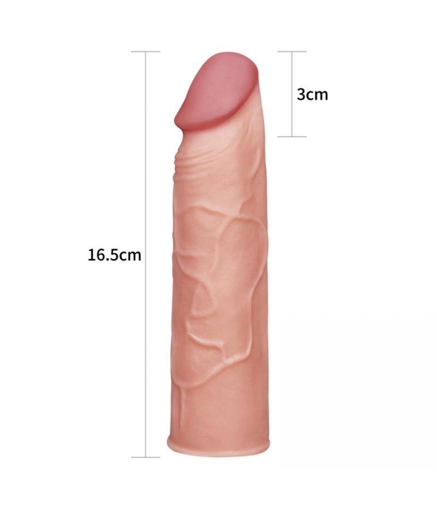 EXTENSION Y FUNDA PARA EL PENE REALISTA - 17,5 CM