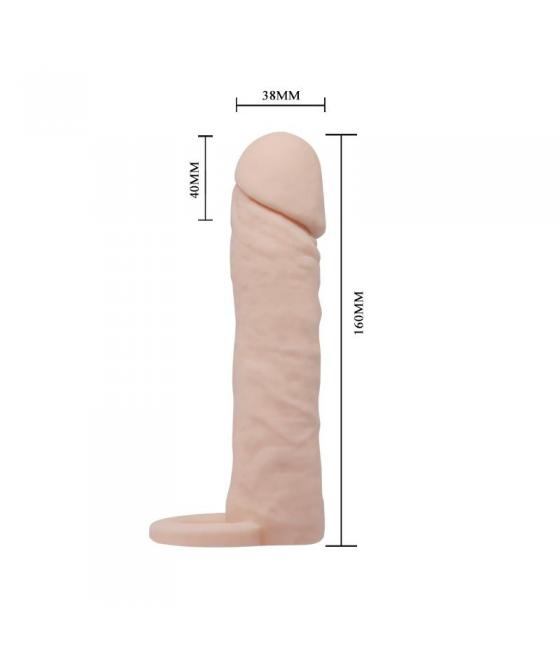 EXTENSION Y FUNDA PARA EL PENE REALISTA -16CM.