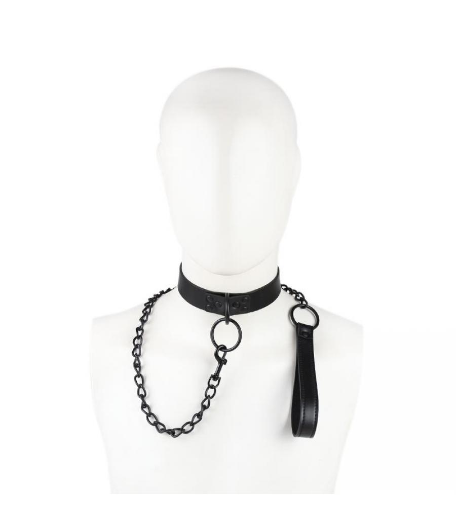 COLLAR CON CORREA - NEGRO