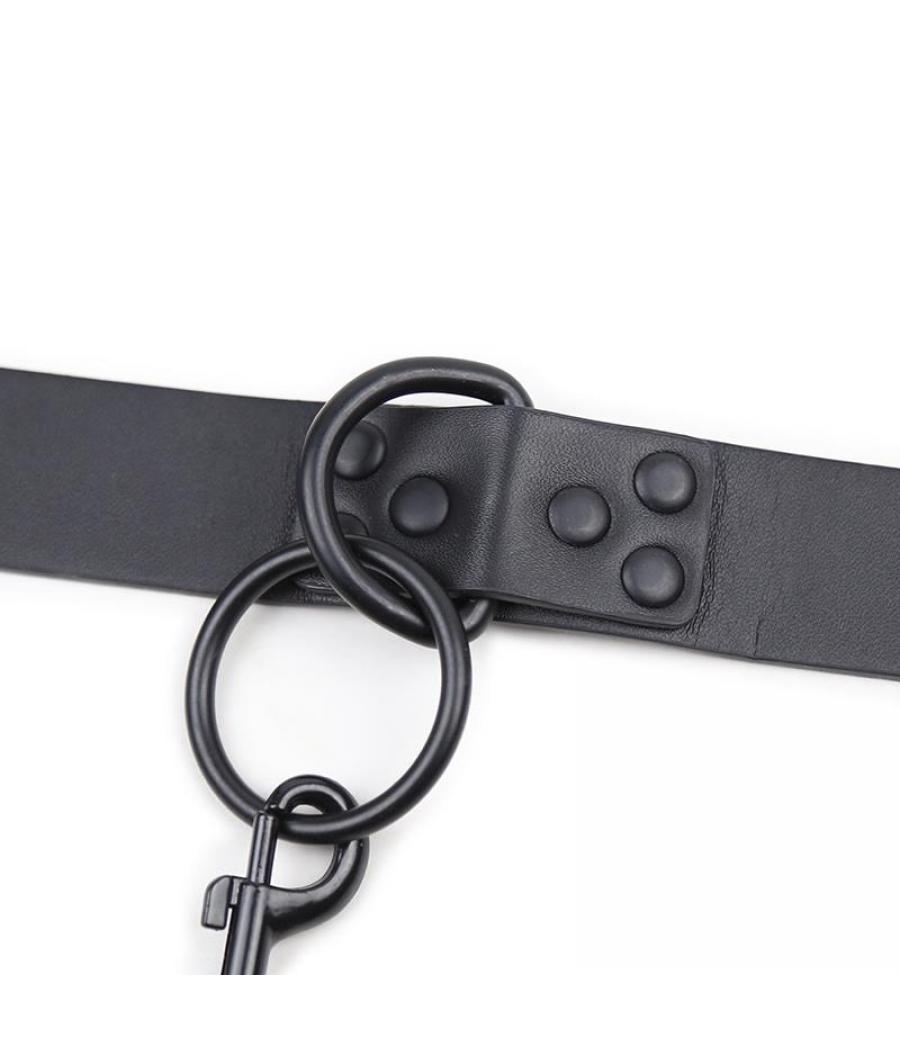 COLLAR CON CORREA - NEGRO
