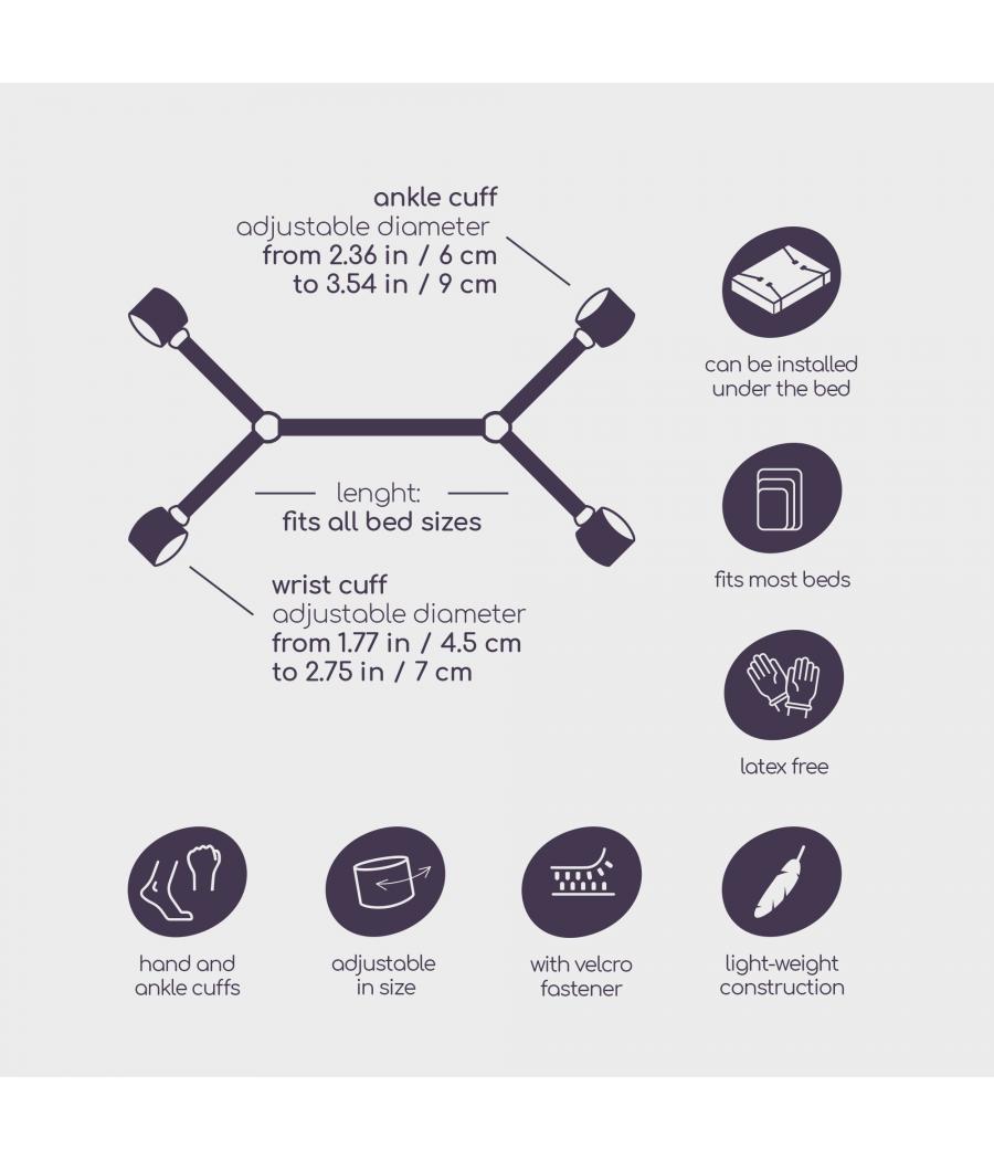 ESPOSAS NYLON CON RESTRICCIONES PARA LA CAMA