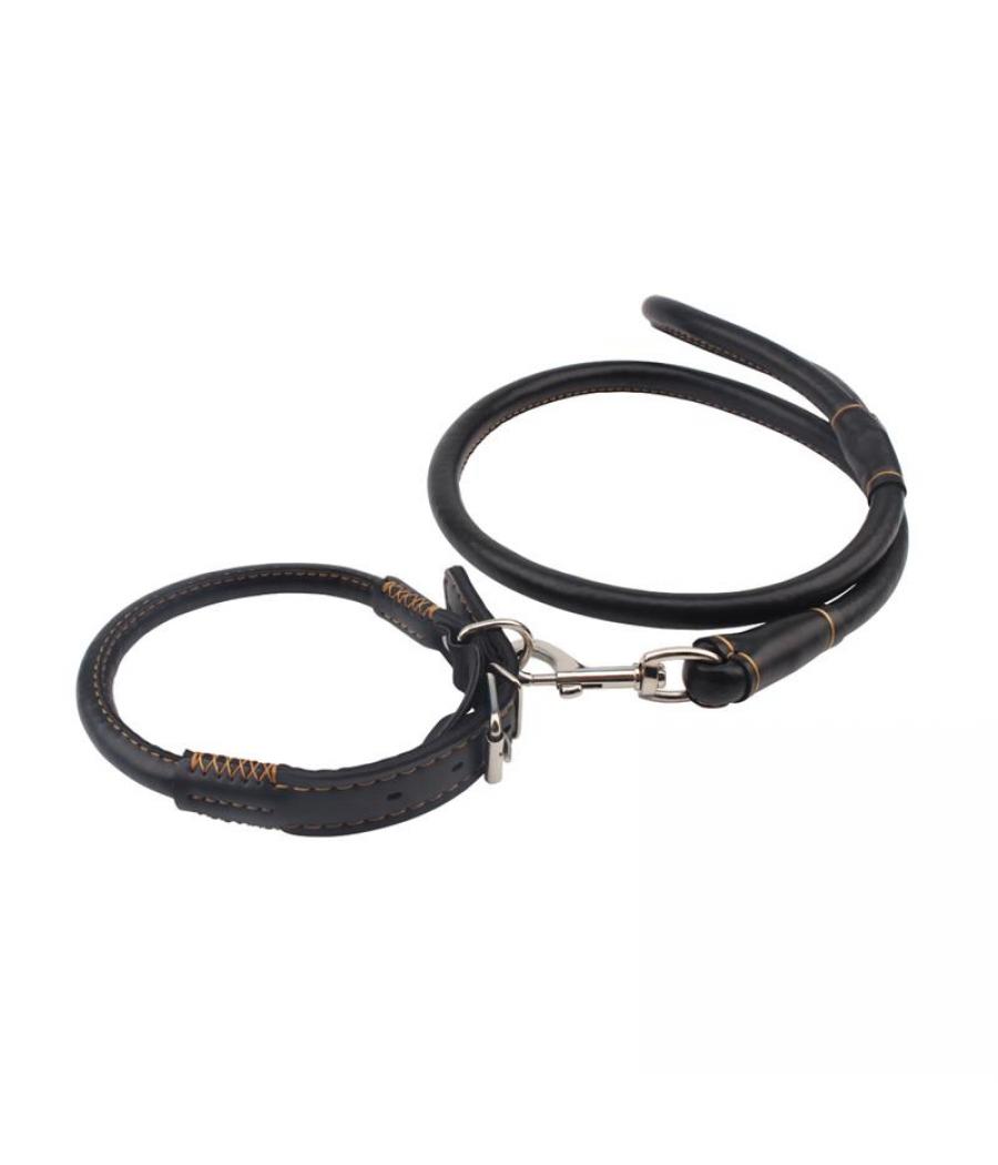 COLLAR Y CORREA SEXY SLAVE NEGRO