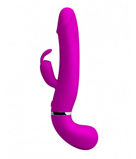 Atrévete shop - VIBRADOR CON CONEJITO LILA EYACULADOR