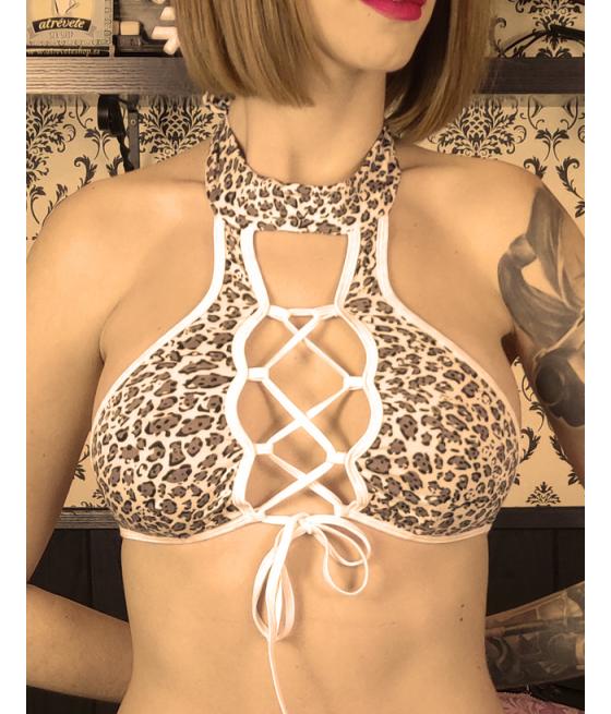 SET FALDA Y SUJETADOR LEOPARDO