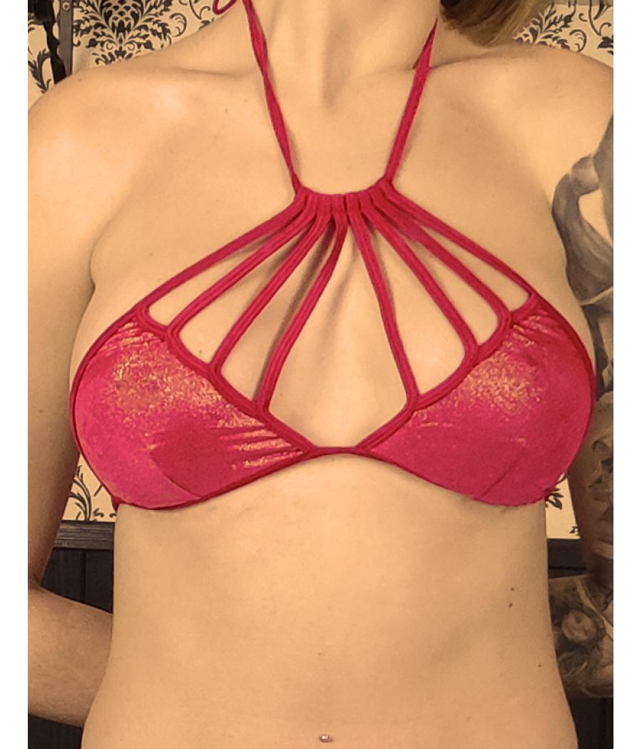 SET FALDA Y SUJETADOR ROJO