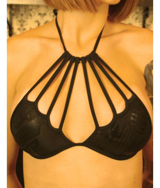 SET FALDA Y SUJETADOR NEGRO